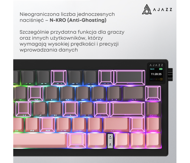Ajazz AK650 Dream Weaver Switch Side Character Gradient Pink RGB z - 1536356 - zdjęcie 15
